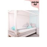 Jaju Baby 80x130 Cm Gri Ve Beyaz Kombin Montessori Yatak Bariyer Beşik Kenar Koruyucu Yastık
