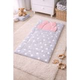 Jaju Baby Açık Gri Yıldız Desenli Bebek Alt Açma Minderi 45×75 cm – Yastıklı, Yumuşak ve Konforlu