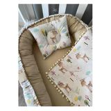 Jaju Baby Babynest Sevimli Ceylan Lüx Tasarım Ponponlu 3 Parça Anne Yanı Jaju-babynest Set
