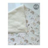 Jaju Baby Bebek Battaniyesi, Welsoft İç Kumaş, Müslin Dış Kumaş, 100x100 cm, Krem