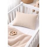 Jaju Baby Bej Antialerjik Bebek Yastığı ve Yastık Kılıfı, 35x45 cm, %100 Pamuklu