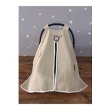 Jaju Baby Bej Waffle Kumaş Organik Kuzu Tasarım Puset Örtüsü
