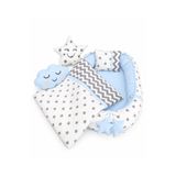 Jaju Baby Beyaz Yıldız Mavi Kombin Jaju Babynest Anne Yanı 5'li Set