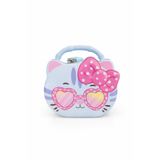 Jaju Baby Çocuk Sevimli Hello Kitty Metal Kilitli Kumbara, Mavi-Pembe