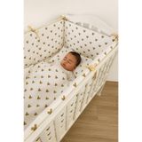 Jaju Baby Gold Mickey 90x190 Bebek Uyku Seti, Nevresim Takımı ve Kenar Koruma 7 Parça