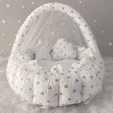 Jaju Baby Gold Micky Cibinlik Tüllü Oyun Minderi - Açılır Kapanır Babynest