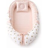 Jaju Baby Gold Tasarım Somon Lüx Babynest Pamuk Malzemeden Üretilmiş Konforlu Bebek Yatağı