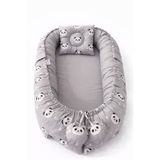 Jaju Baby Gri Panda Babynest Yenidoğan Anne Yanı Yatak Ve Baş Yastığı Taşınabilir Baby Nest