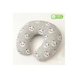 Jaju Baby Gri Panda Desenli %100 Pamuk Emzirme Yastığı - Ergonomik Destek + Yıkanabilir Kılıf