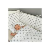 Jaju Baby Gümüş Mickey 80x130 Bebek Uyku Seti, 7 Parça Nevresim Takımı ve Kenar Koruma