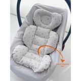 Jaju Baby Kahve Yıldız Desenli Oto Koltuğu Minderi - Puset Minderi 55X35 - Kahverengi