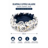 Jaju Baby Kapalı Uyku Alanı ve İki Taraflı Oyun Halısı, 65 cm / 1,10 cm, Lacivert