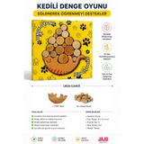 Jaju Baby Kedili Ahşap Denge Oyunu, Çok Renkli, 3+ Yaş, Eğitici Zeka Oyuncağı