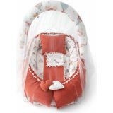 Jaju Baby Kiremit Örgü Kumaş Ve Müslin Kumaş Ponponlu Ve Yorgan Oyuncak Aparat Ve Tül Set Babynest