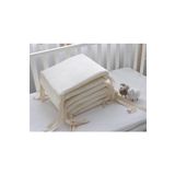 Jaju Baby Krem 100x200 cm Waffle Pike Kumaş Beşik Koruyucu