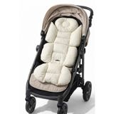 Jaju Baby Krem Renk Puset Minderi, Destekli ve Yumuşak Bebek Arabası Minderi