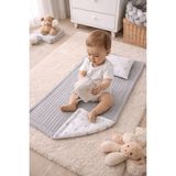 Jaju Baby Mickey Gümüş Desenli Bebek Alt Açma Minderi 45×75 cm Örgü Kumaş ve Poplin Pamuk - Gri