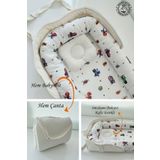 Jaju Baby Nest Çantalı Babynest Taşınabilir Anne Yanı Sevimli Karakterler Pike Babynest