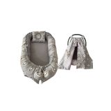 Jaju Baby Nest Gri Panda Kumaş Jaju-babynest Anne Yanı Ve Puset Örtüsü Set