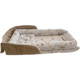 Jaju Baby Nest Kahve Duck Dağ Desenli Çantalı Babynest Bebek Çantası Taşınabilir Anne Yanı Yatağı - 50 x 100 cm