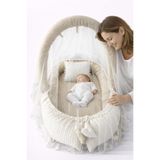 Jaju Baby Nest Örgü Kumaş Cibinlik ve Oyuncak Aparatlı Lüx Tasarım Babynest, Kahverengi