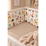 Jaju Baby Orman Desenli 80x130 Beşik Kenar Koruma 4 Parça Beşik Bariyer Montessori Koruyucu Özel Üretim