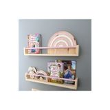 Jaju Baby Pembe Çıtalı 60 Cm Çocuk Odası 2`li Montessori Kitaplık Raf Mobilya