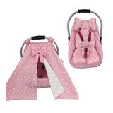 Jaju Baby Pembe Puset Örtüsü Çarşaf ve Puset Minderi 3'lü Set