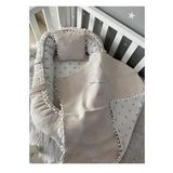 Jaju Baby Pike Kumaş Ve Poplin Kumaş Micky Tasarım Ponponlu 3'lü Babynest Set