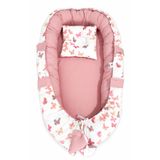 Jaju Baby Pudra Çift Taraflı Babynest %100 Pamuk Bebek Yuvası – Ayarlanabilir & Konforlu Bebek Yatağı