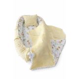 Jaju Baby Sarı Waffle Pike Kumaş Ceylan Tasarım Ponponlu 3'lü Jaju Babynest Set