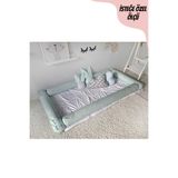 Jaju Baby Su Yeşili Montessori Yatak Bariyer, 60x120 cm Beşik Kenar Koruma