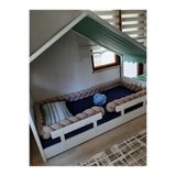 Jaju Baby Vizon Renk 60x120 cm 4 Örgü Montessori Beşik Koruma Yatak Koruyucu
