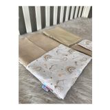 Jaju Baby Waffle Pike Kumaş ve Dağ Desenli Kombinli 90x190 Nevresim Takımı