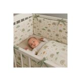 Jaju Baby Yeşil Bulut Desenli 120x200 cm Uyku Seti, Nevresim Takımı ve Kenar Koruma, 7 Parça, Çok Renkli