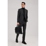 Jakamen Antrasit Slim Fit Kırlangıç Yaka Çizgili Takım Elbise - 6 Drop - 56
