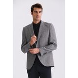 Jakamen Antrasit Slim Fit Mono Yaka Keten Spor Ceket - 56