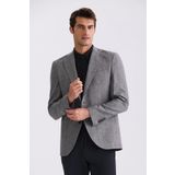 Jakamen Antrasit Slim Fit Mono Yaka Keten Spor Ceket