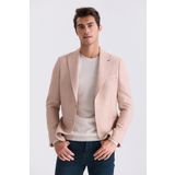 Jakamen Bej Slim Fit Sivri Yaka Yazlık Spor Ceket