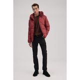 Jakamen Bordo Lacivert Comfort Fit Kapuşonlu Şişme Mont - 54