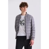Jakamen Gri Slim Fit Gömlek Yaka Mont - 48
