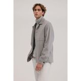 Jakamen Gri Slim Fit Gömlek Yaka Mont - 54