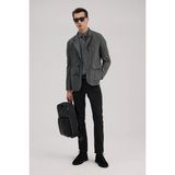 Jakamen Gri Slim Fit Hakim Yaka Patlı Ceket - 52