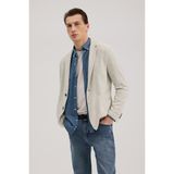 Jakamen Gri Slim Fit Mono Yaka Desenli Ceket - 54