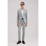Jakamen Gri Slim Fit Mono Yaka Takım Elbise - 6 Drop - 52