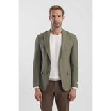 Jakamen Haki Slim Fit Desenli Sivri Yaka Ceket - 48