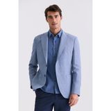Jakamen İndigo Slim Fit Mono Yaka Keten Spor Ceket - 54