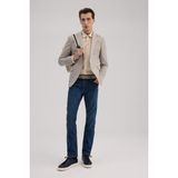 Jakamen Kahve Slim Fit Sivri Yaka Keten Spor Ceket - 52