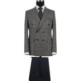 Jakamen Koyu Lacivert Slim Fit Kruvaze Erkek Takım Elbise - 50