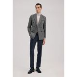 Jakamen Koyu Lacivert Slim Fit Kruvaze Erkek Takım Elbise - 54 - 56
